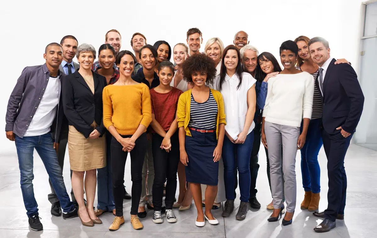 Business professionals group photo — HR and benefits administration team