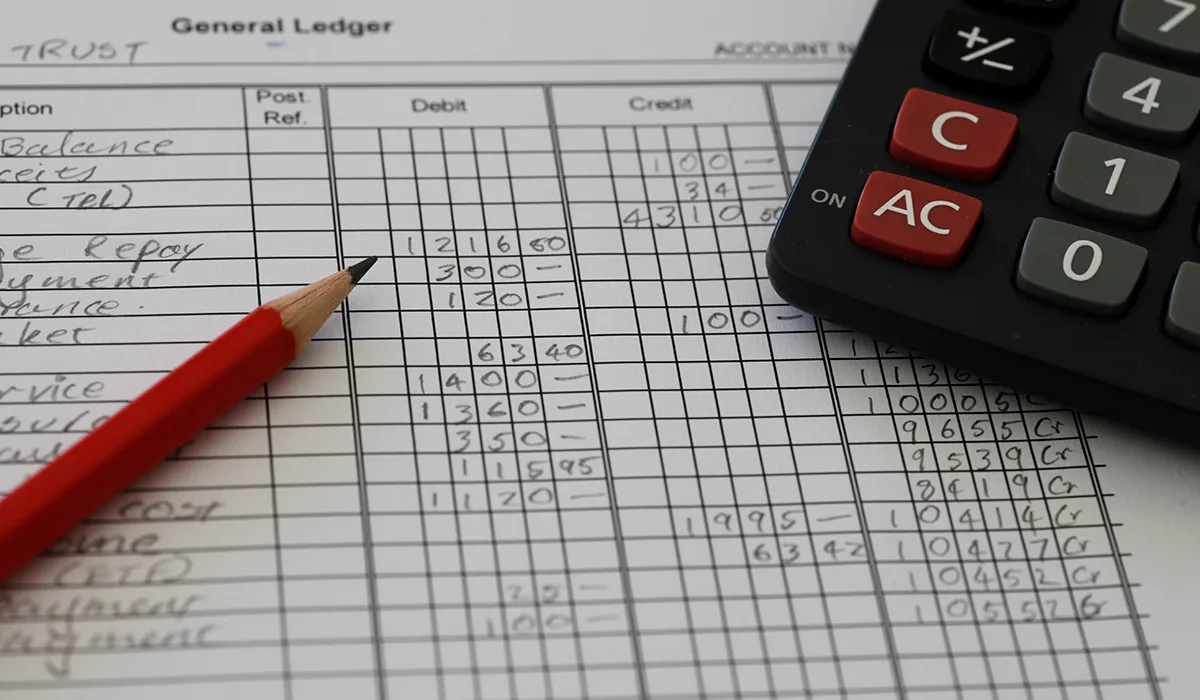 Professional business scene — Reporting Financial Ledger — benefits administration context