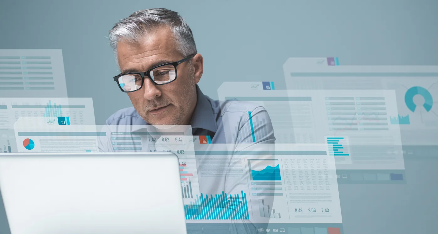 Professional business scene — Reporting Online Reports — benefits administration context